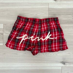 pink spellout victoria’s secret pajama shorts